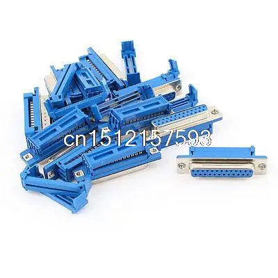 

10Pcs DB25 25 Pin Female Straigh IDC Type Flat Ribbon Cable Adapter Connector