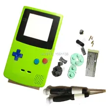 Горячие цвета зеленого яблока игровой корпус чехол для Gameboy цвет красочные кнопки оболочки w/ограниченный экран объектив мальчик консоли отвертки