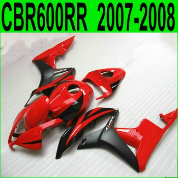 

Injection molded hot sale fairing kit for Honda CBR600RR 07 08 red black fairings set CBR600RR 2007 2008 BY27
