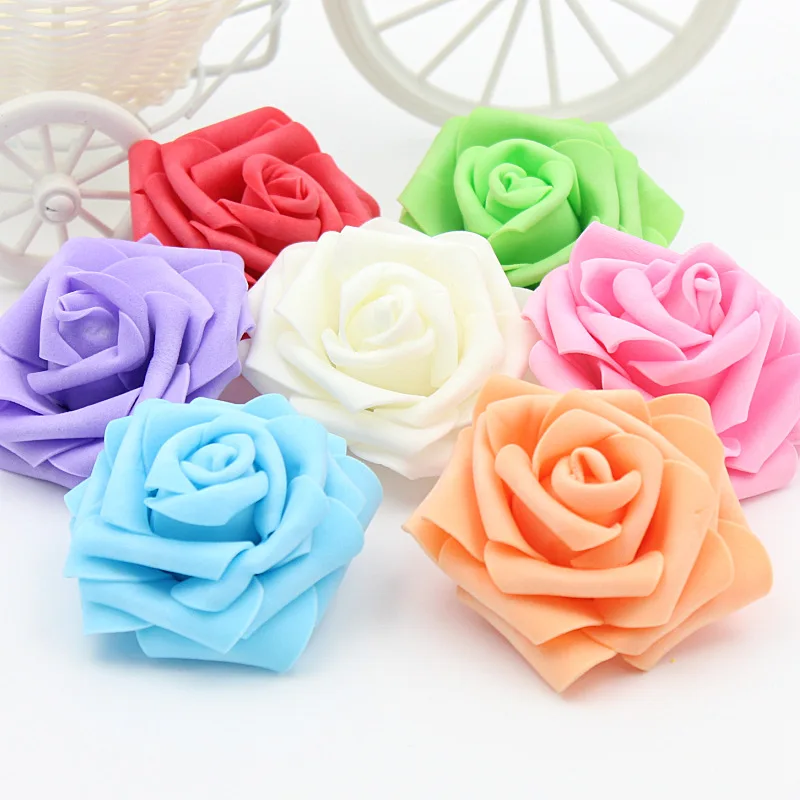Buy 10pcs/lot 7CM Artificial Foam Roses Diameter 6 7 Cm For Home Wedding Party