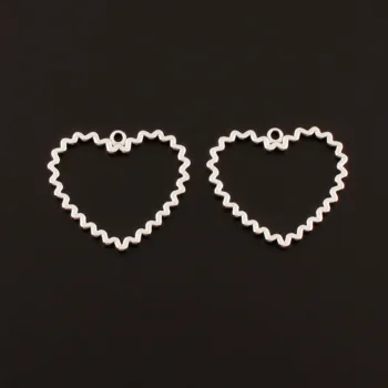 

20pcs Cute Hollow Silver Color Color LOVE Heart Charms For Jewelry DIY Making Findings A43