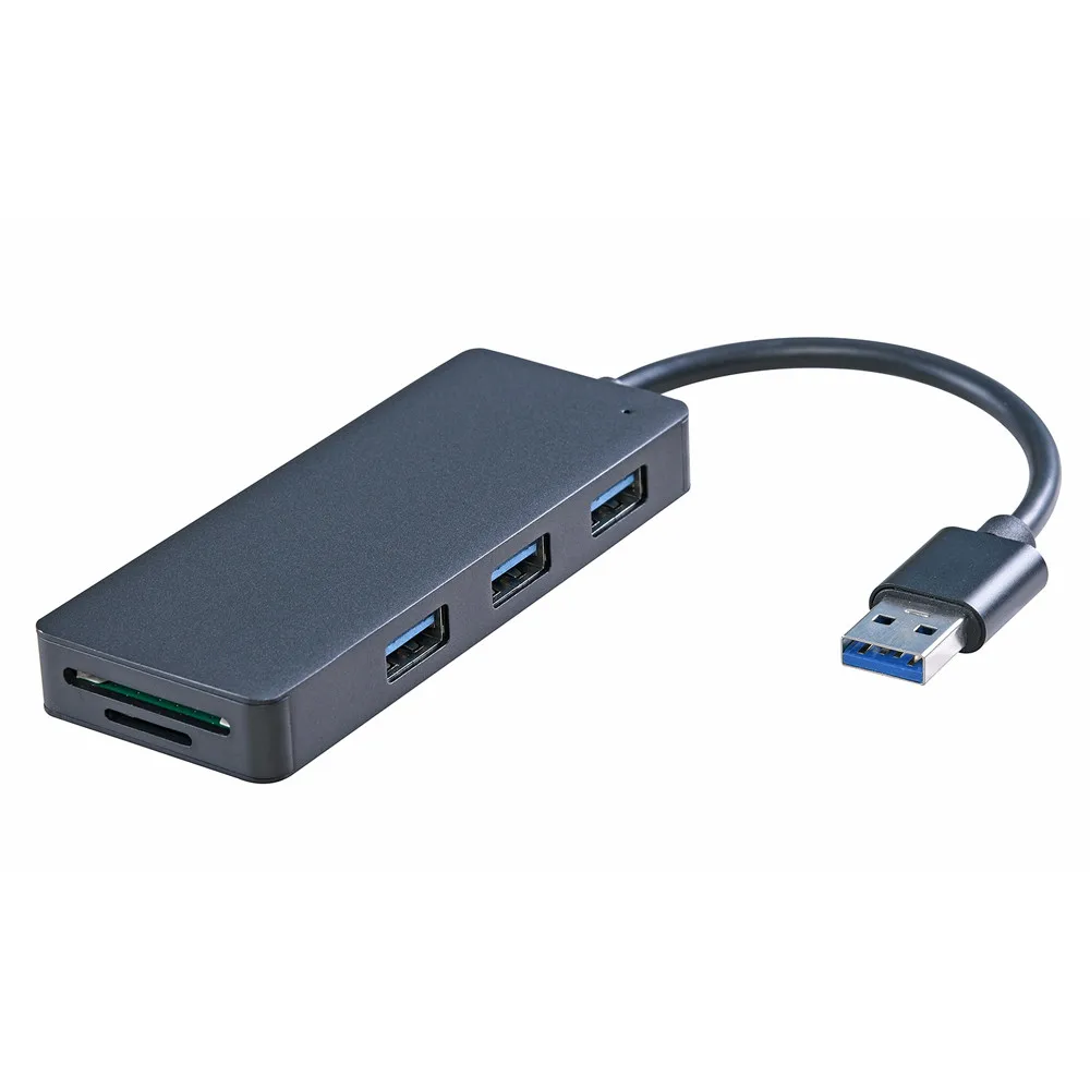Алюминиевый сплав USB концентратор-картридер 3 порта USB 3,0 SD TF карта адаптер концентратор комбо Компьютерные аксессуары Оптовая Продажа