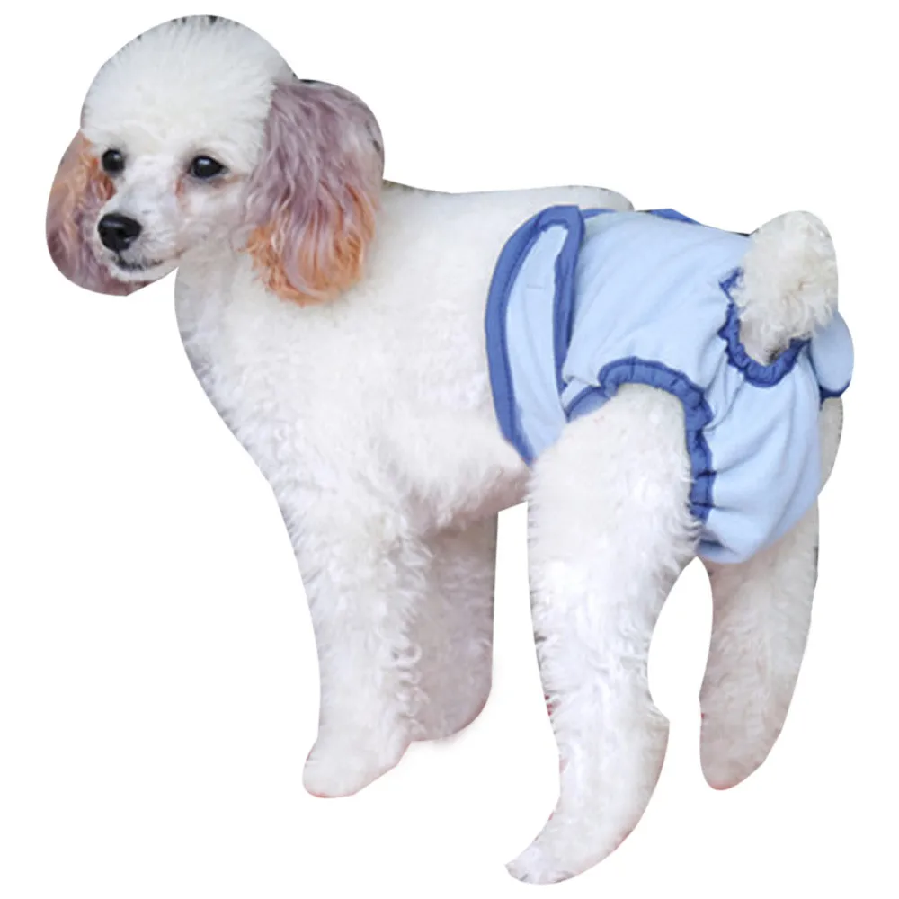 Моющиеся подгузники, гигиенические мужские защитные штаны для собак, большие мужские штаны для собак, 0406 - Цвет: Blue