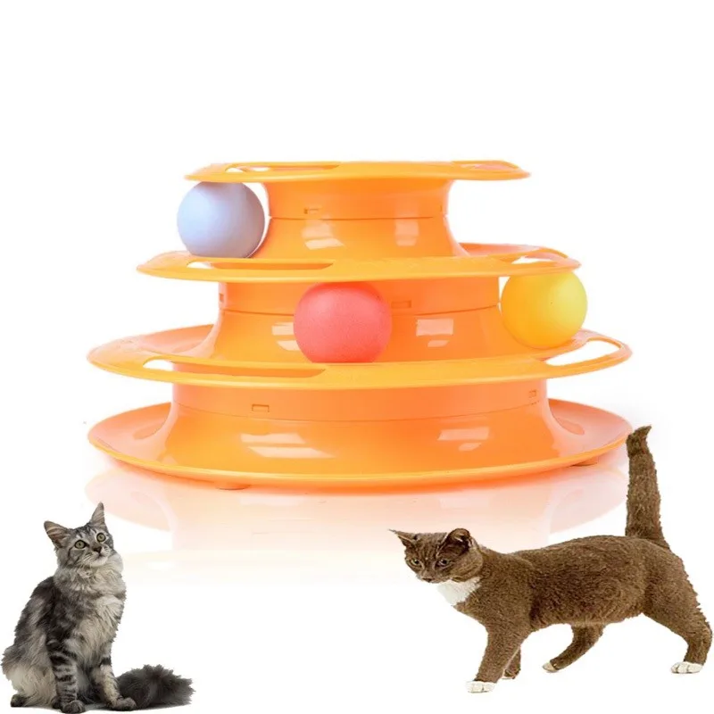 

Funny Cat Pet Toy Cat Toys Intelligence Triple Play Disc Cat Toys Balls For Fun and Entertainment