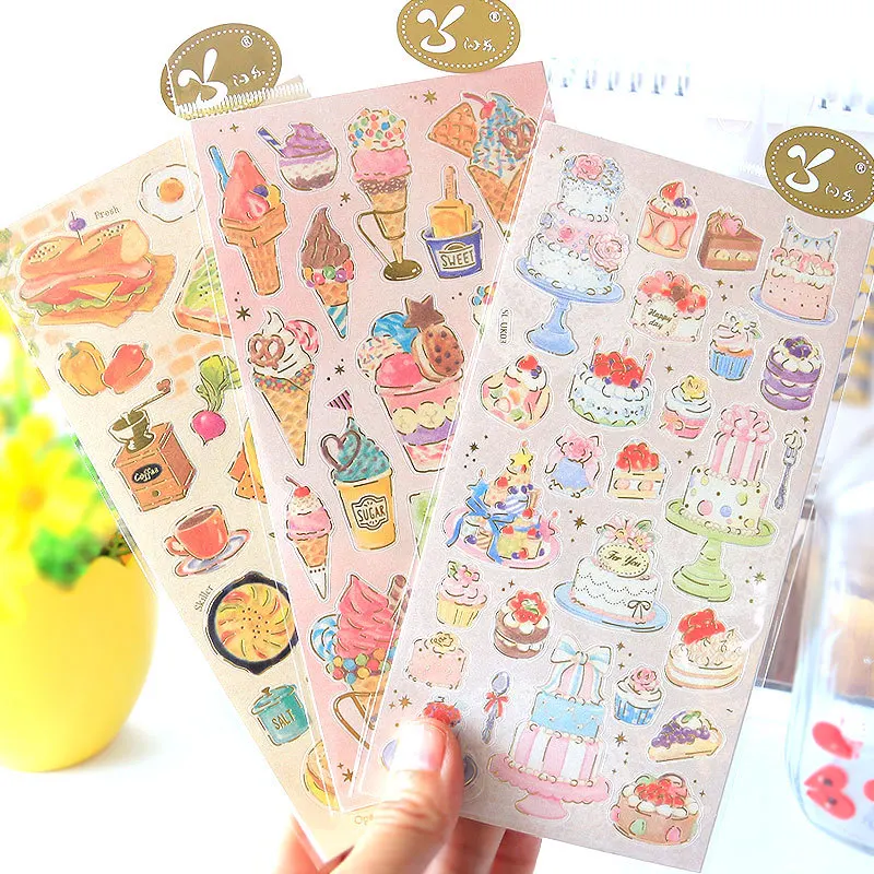 

DIY Colorful Hot stamping plane kawaii Stickers Diary Planner Journal Note Diary Paper Scrapbooking Albums PhotoTag