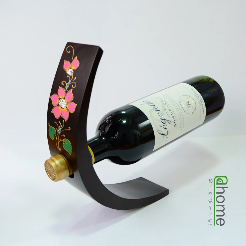 Новый Весело декоративные Деревянные Wine Rack Держатель Бутылки Столешницы