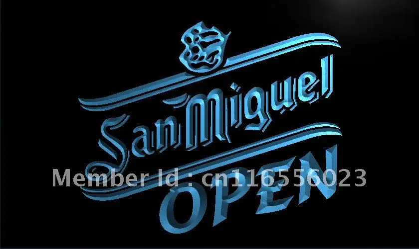 LA078- San Miguel Пиво открытый бар светодиодный неосветильник свет вывеска Декор для