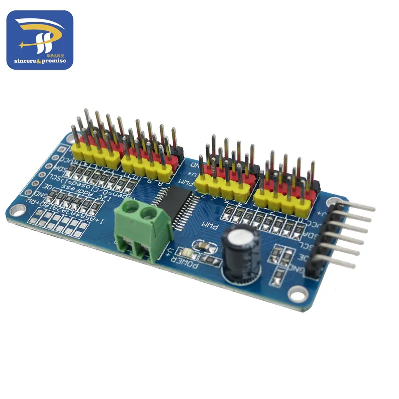 PCA9685 16-канальный видеорегистратор 12-битная ШИМ/Servo Driver-I2C интерфейсный модуль для Raspberry Pi щит модуль Servo Щит для Arduino Diy Kit