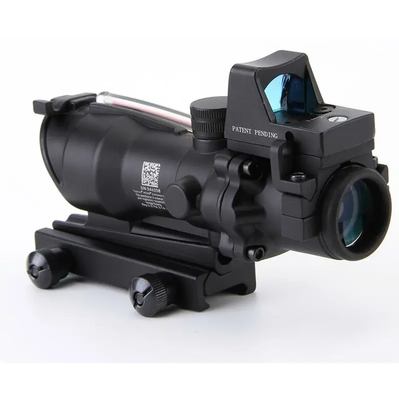 

4x32 Outdoor Hunting Red Dot Sight Illuminated Optical Fiber Rifle scope with 20mm mount