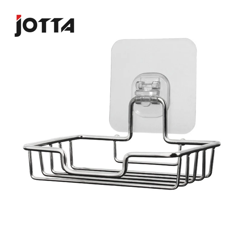 Creative non-perforated stainless steel soap rack bathroom bituminous stick soap rack laundry goods storage soap rack