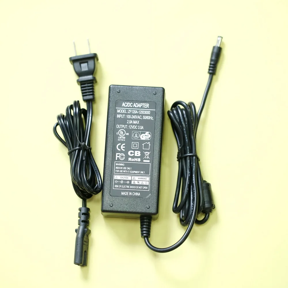  100pcs/Lot Free Shipping 12V3A 36W Desktop power adapter UL CUL GS CE CB ROHS certified AC/DC adapter 