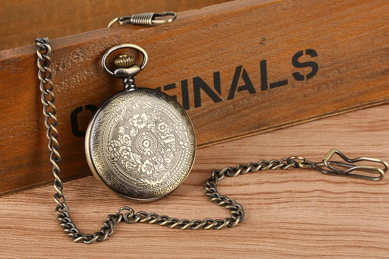 To MY SON Engraved Word  Retro Copper Pocket Watch Men Unique Quartz Clock Chain Boy Birthday Christmas Gift for Kids Boy Men 2019 (6)