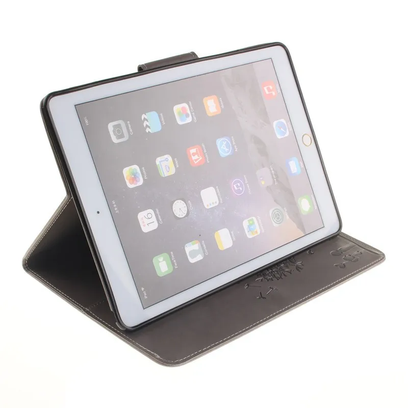 Tablet Cover For Apple Ipad Air 2 Case Magnet Stand Wallet Flip Embossing Lovers Dandelion Luxury Retro Card Holder For IPad 6 (31)