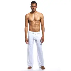 Мужская одежда для сна нижняя часть пижамы штаны для отдыха удобная мужская домашняя одежда сексуальное свободное белье, пижамы брюки плюс