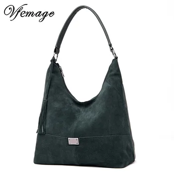 

Vfemage Vintage Suded Tote Bag Women Handbag Large Capacity Female Shoulder Bag Ladies Tassel Crossbody Bags for Women Hobos Bag