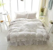 Cute sweet blue single double bedding set adult teen,cotton twin full queen king home textile bed skirt pillow case quilt cover
