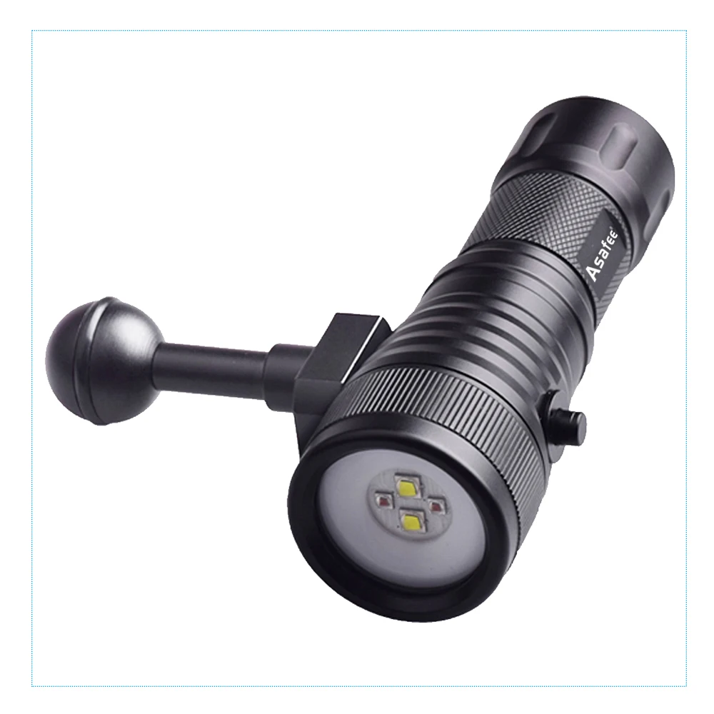 Asafee светодиодный светильник фонарь для фотосъемки, дайвинга, видео, белый, красный, подводный видеопрафер, заполняющий светильник, широкий угол луча, подводный светильник