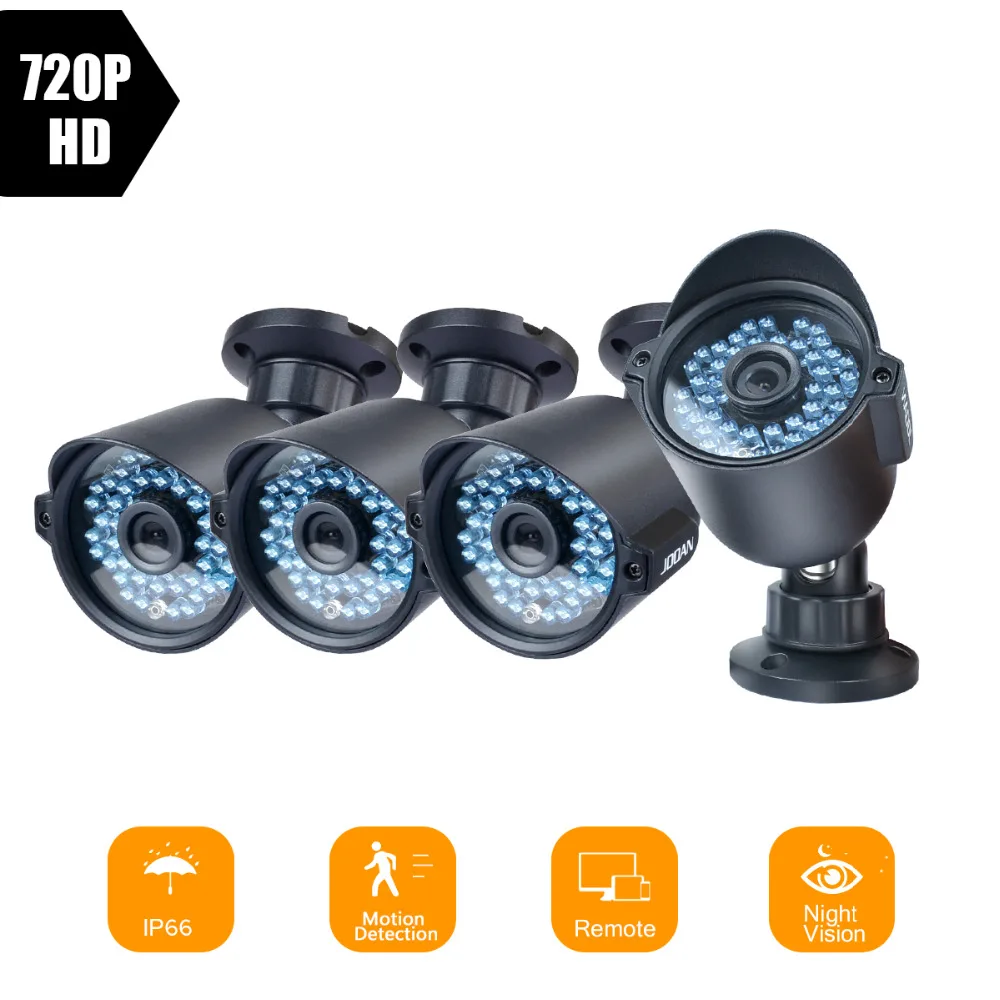 JOOAN 8CH 1080N CCTV DVR 4 x 720P (1280TVL) Outdoor Security Camera System|camera waterproof|cameras cameracamera outdoor |
