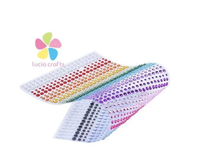 Lucia crafts  Colorful  Self Adhesive  Nail Rhinestones DIY Phone Car Decoration Stickers Scrapbooking    C0801