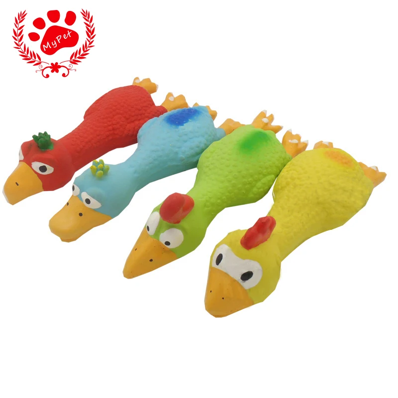 2016 6 Shape 1Pcs 100 Latex Rubber Chicken Dog Toy Training Product Healthy Exercise For Pet