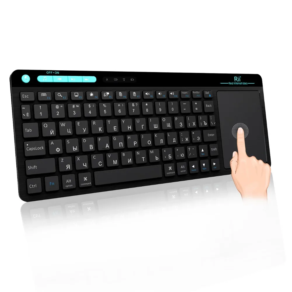Rii K18 2.4GHz Wireless Multimedia Mini Keyboard With Large Size Touchpad Air Mouse,For PC,Google Smart TV,HTPC IPTV,Android Box Rii K18 2.4GHz Wireless Multimedia Mini Keyboard With Large Size Touchpad Air Mouse,For PC,Google Smart TV,HTPC IPTV,Android Box