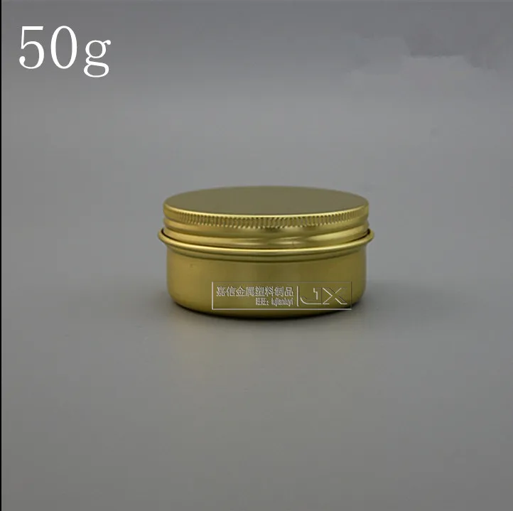 

Free Shipping 50g/ml Golden Aluminum Empty Lucifugal Flat Bottle Jar Cream Eye Gel Pomade Bath Salt Empty Cosmetic Containers