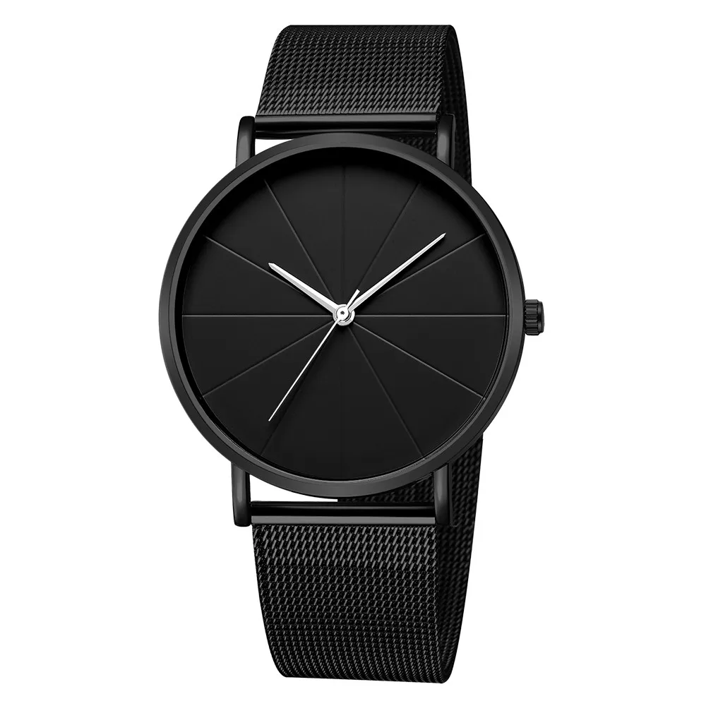 

2018 Fashion Mesh Belt Business Men Brand Luxury Military Sport Quartz Wrist Watch Simple Relogio Masculino Saat Gift 2018
