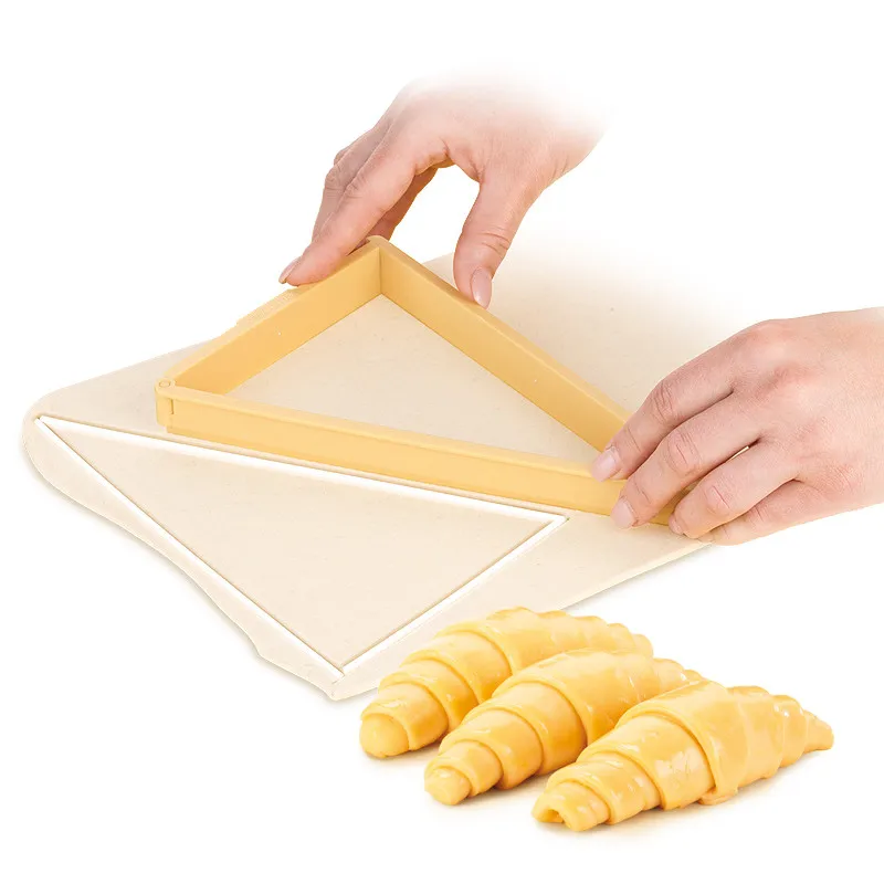 Plastic Croissant Cutters Roll Maker Bread Dessert Stamper Pastry