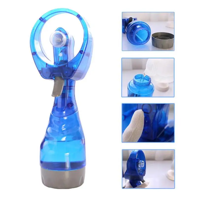 Portable Handheld Battery Electric Mini Fan Air Water Bottle Steam