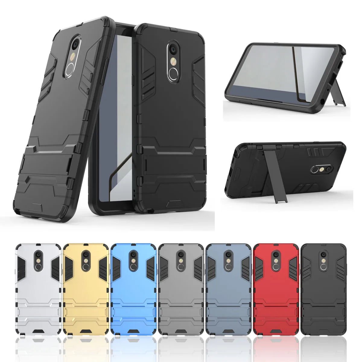 Гибрид PC TPU Чехлы для LG K8 2018 Q8 G6 плюс G7 ThinQ Q6 stylo4 Q Stylu двойная степень защиты