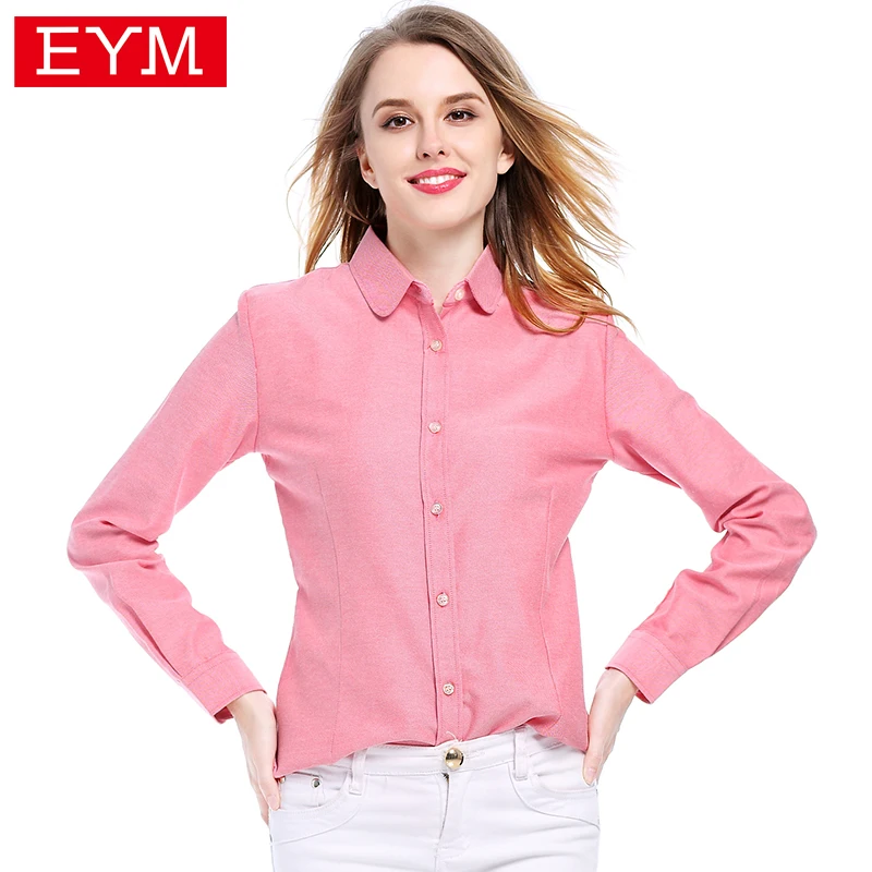 Brand Women Blouses 2018 New Cotton Oxford Women's Shirt