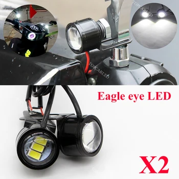 

2pcs Eagle Eye LED 22mm Hawk Eye DRL Daytime Running Lights Reverse Backup Signal Light Bulbs Fog Lamp for Motorcycle Auto Car