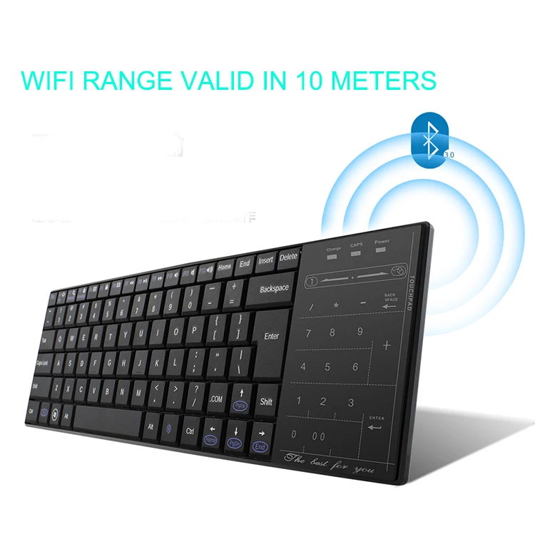 Chyi Подлинная Bluetooth 3.0 rf Беспроводной клавиатура с тачпадом мышь Ultra Slim мини сенсорной панелью для ПК Умные телевизоры IP ТВ android ТВ