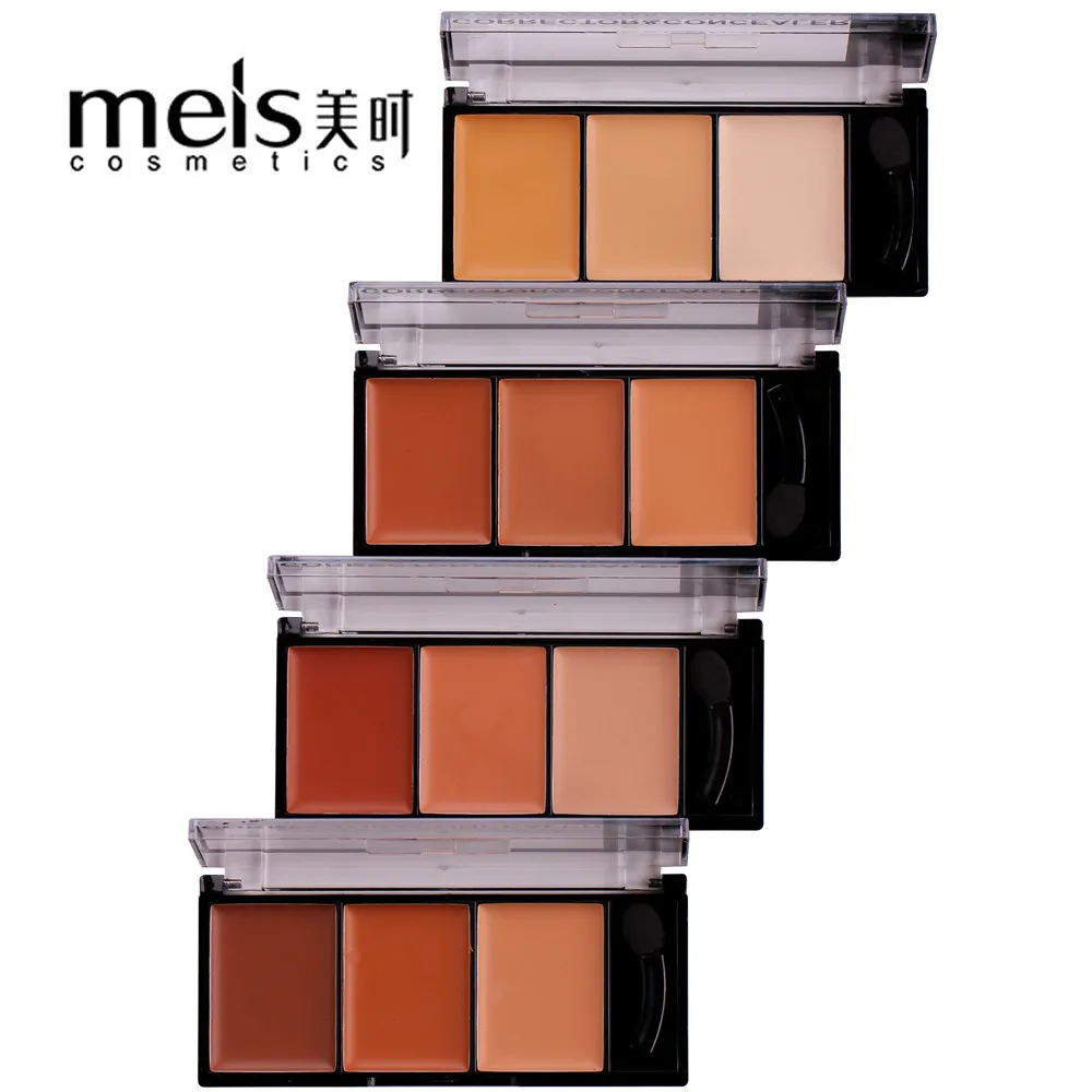 MEIS брендовая Косметика для макияжа Профессиональный макияж 3 цвета Conealer контур Paletter контурная Макияж лица мягкой улыбкой MS0303-C
