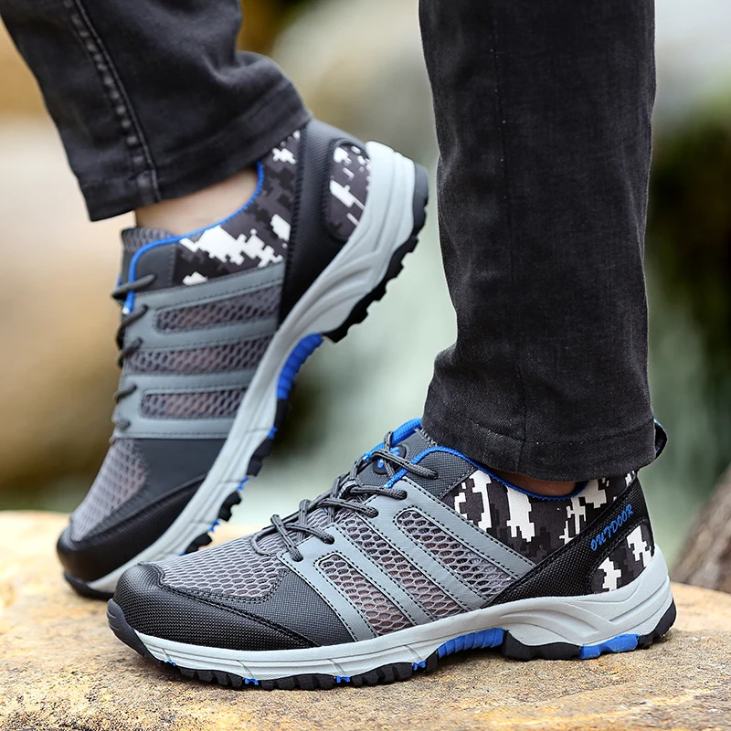 

2019 Waterproof Hiking Shoes Mountain Climbing Shoes Outdoor Hiking Boots Trekking Sport Sneakers Men Hunting Trekking
