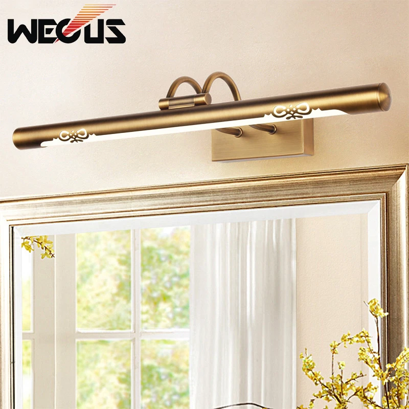 Wecus New Fashion Europe Led Wall Lamp Anti-corrosion Bathroom Mirror Light Bedroom Living Room Picture Lighting