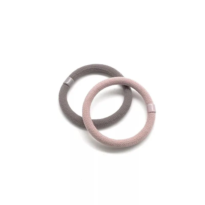 8pcs Women Girls High Elasticity Medium Thick Rolled Towel Hair Rope Candy Solid Color Rubber Band Ring Ponytail Holder