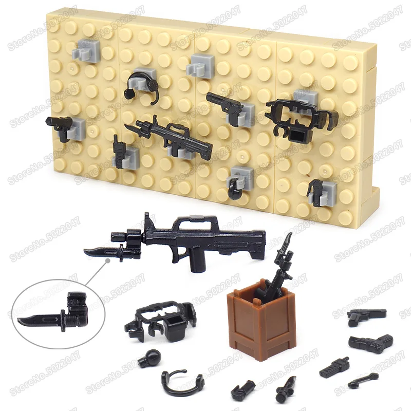 

Lot Blocks Military Weapons ww2 Belt Assembly Gun Model Army Figures Soldier Children Gift Compatible Other Building Blocks Toys