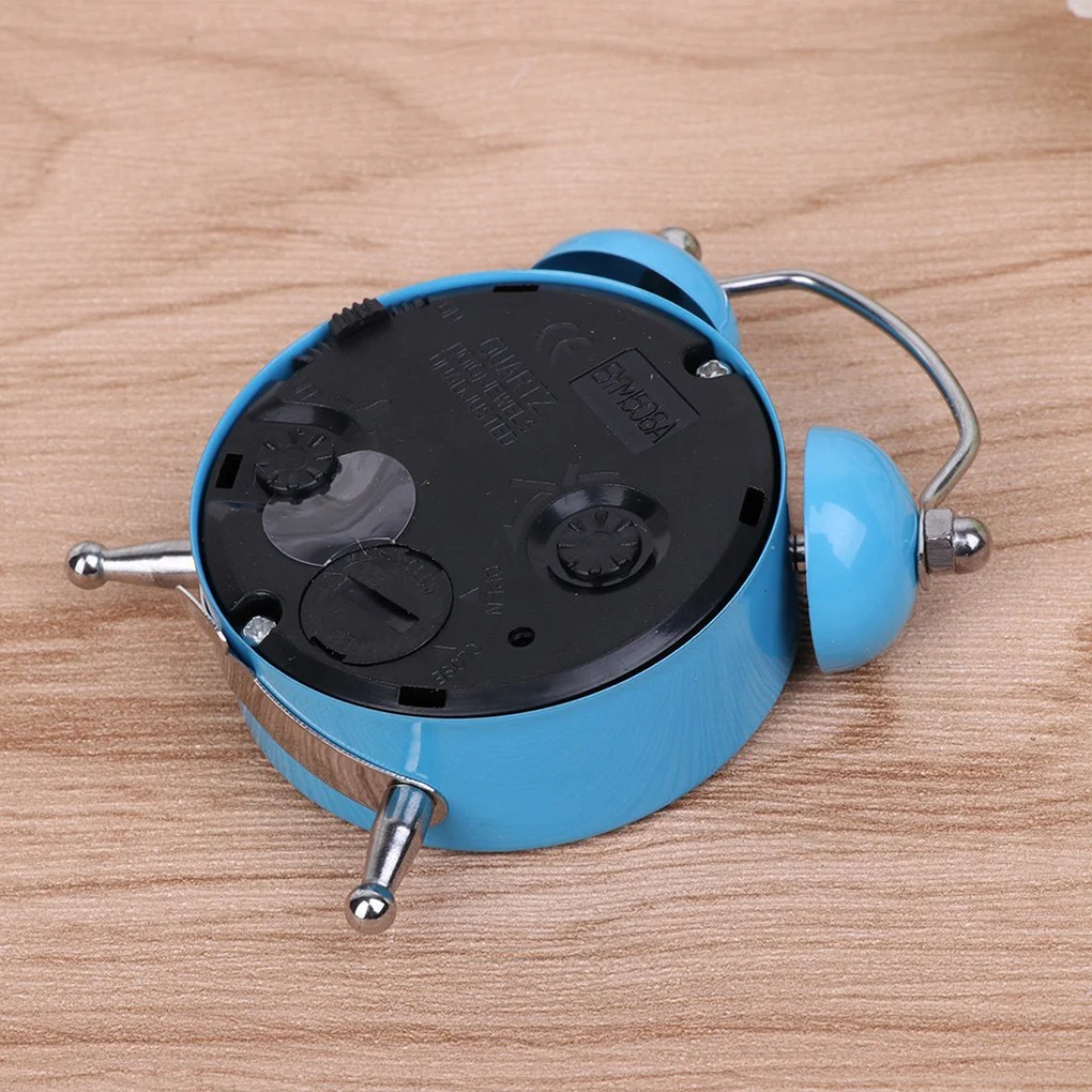 New Mini Round Alarm Clock Desktop Table Bedside Clocks Kids Adults Travel Clock Decor .