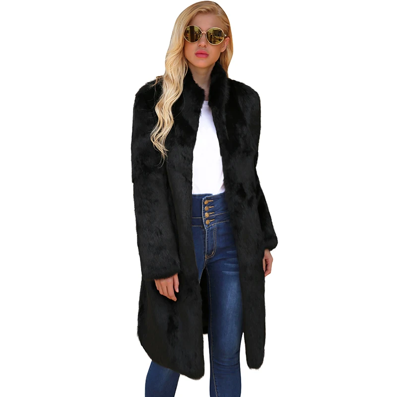 Romacci Women Faux Fur Fluffy Jacket Solid Waist Belt Pockets Long Sleeve Manteau Fourrure Warm Winter Slim Midi Outerwear 2018 Romacci Women Faux Fur Fluffy Jacket Solid Waist Belt Pockets Long Sleeve Manteau Fourrure Warm Winter Slim Midi Outerwear 2018