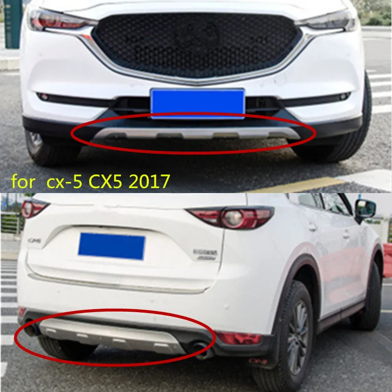 Stainless steel front and rear Bumper Protector Skid Plate cover fit