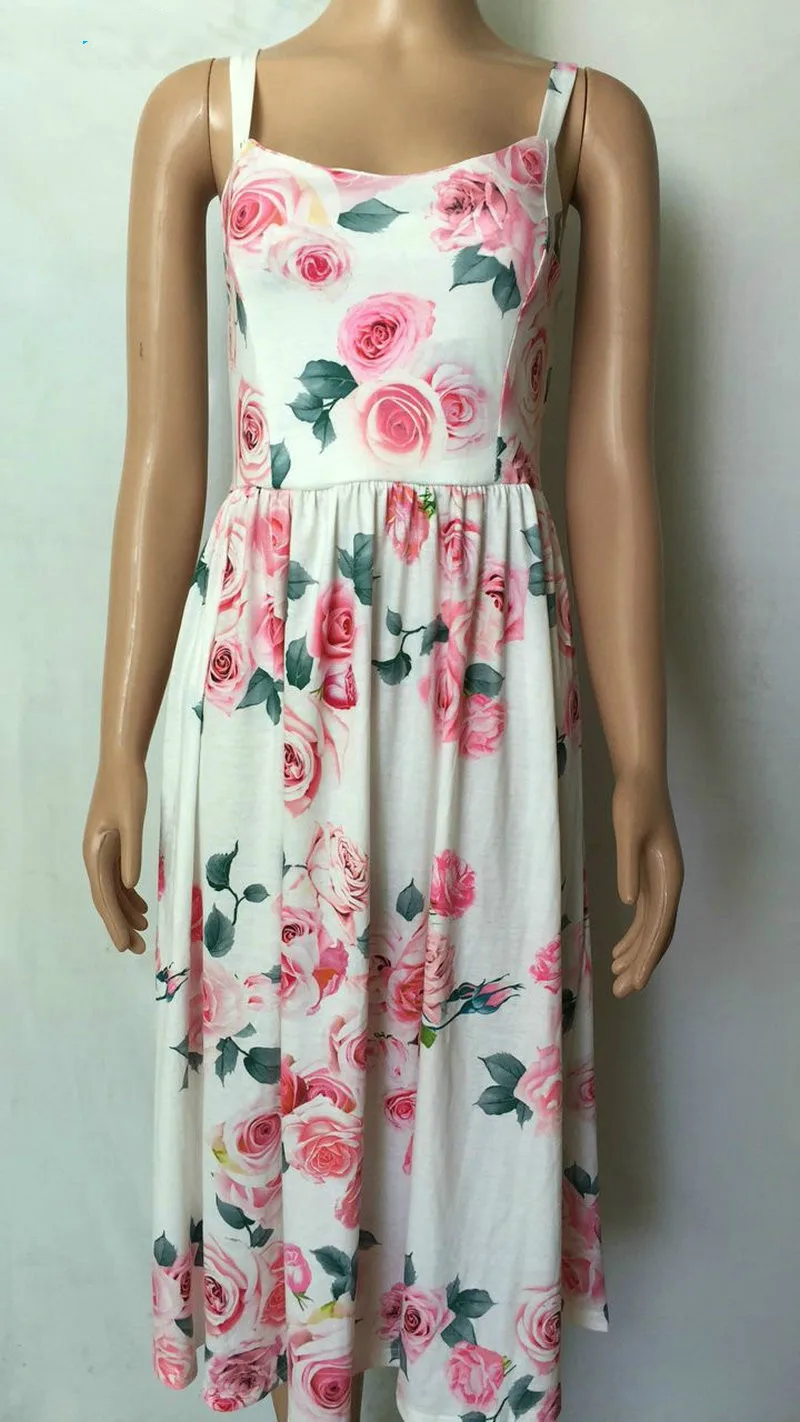 Family Look Women Matching Mother And Daughter Clothes Sleeveless Floral Dress For Mommy And Me Kids Girls Mom Daughter Dresses (3)