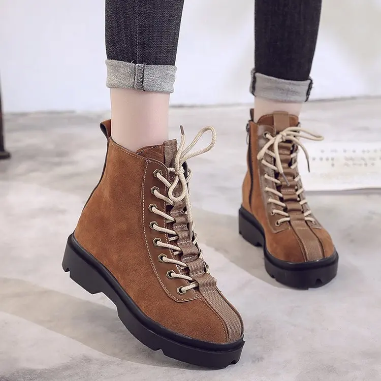 

Martin boots women's British wind short boots students flat-bottom winter wild 2018 new autumn and winter