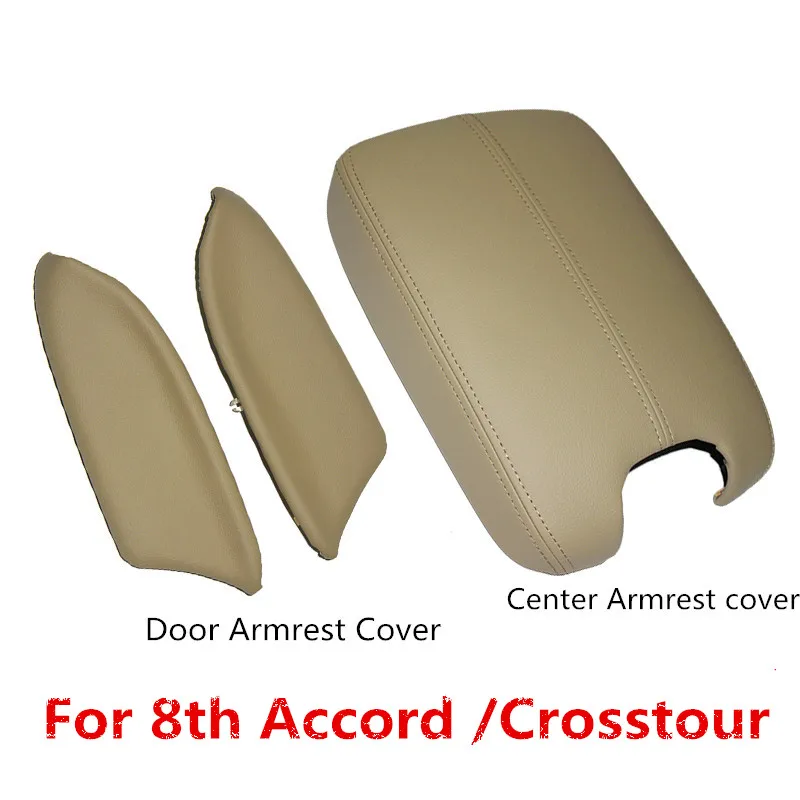 

Microfiber Leather Interior Doors Panel + Armrests + Center Armrest Cover For Honda Accord 8th Crosstour AAB008