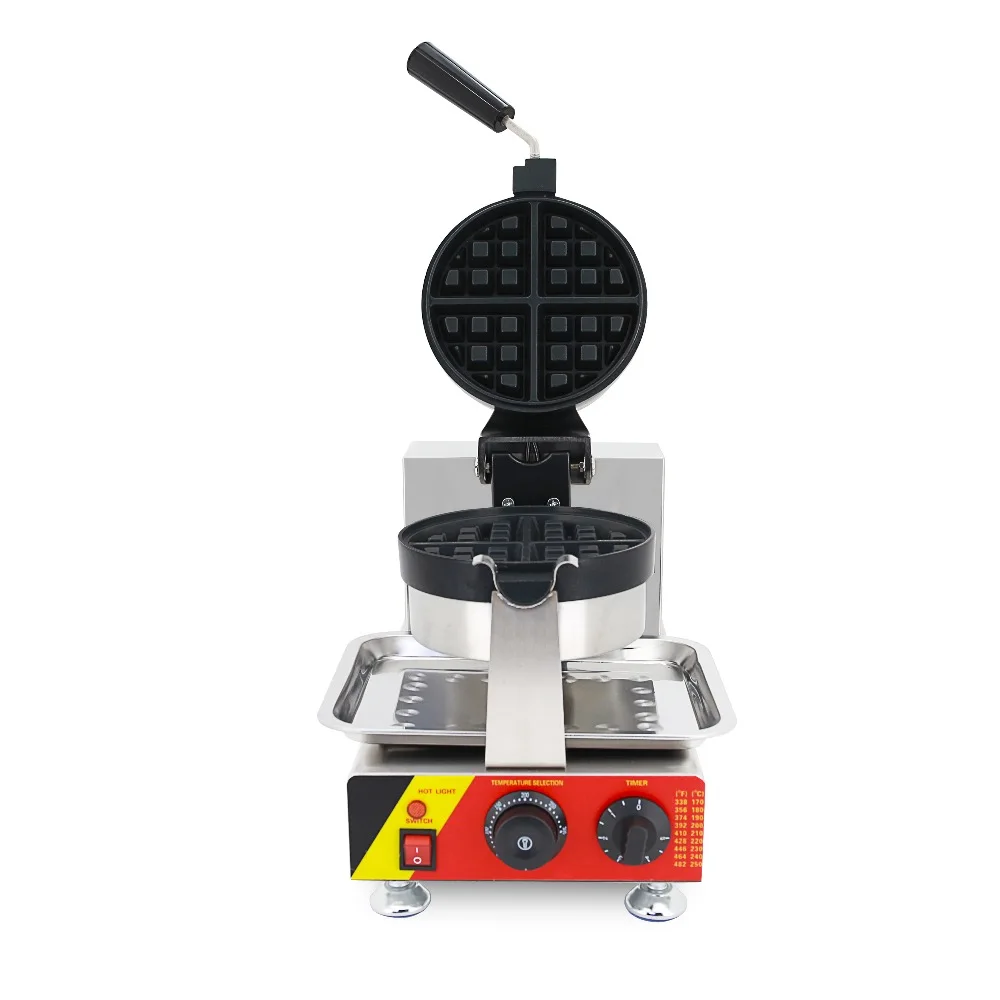 

Free shipping 180 Rotated Digital Baker Equipment; 110v 220v Electric 4pcs Round Belgium Waffle Machine Iron