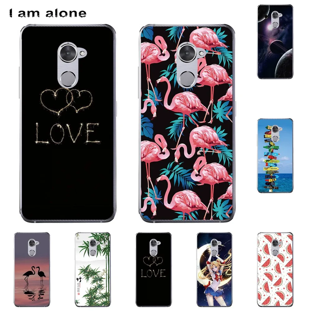 

I am alone Phone Cases For Vodafone Smart V8 5.5 inch Solf TPU Cellphone Fashion Cute Animals Shell For Vodafone Smart V8