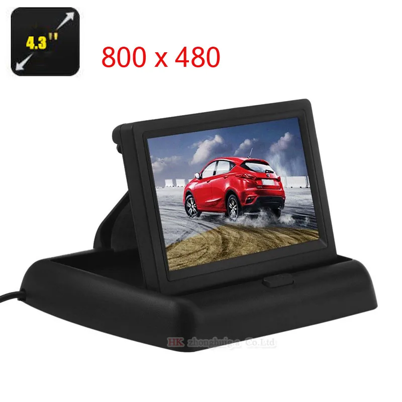 

4.3 Inch LCD Monitor 12V Wired 800*480 Portable 3W Digital Display NTSC PAL Auto Parking Rearview Backup