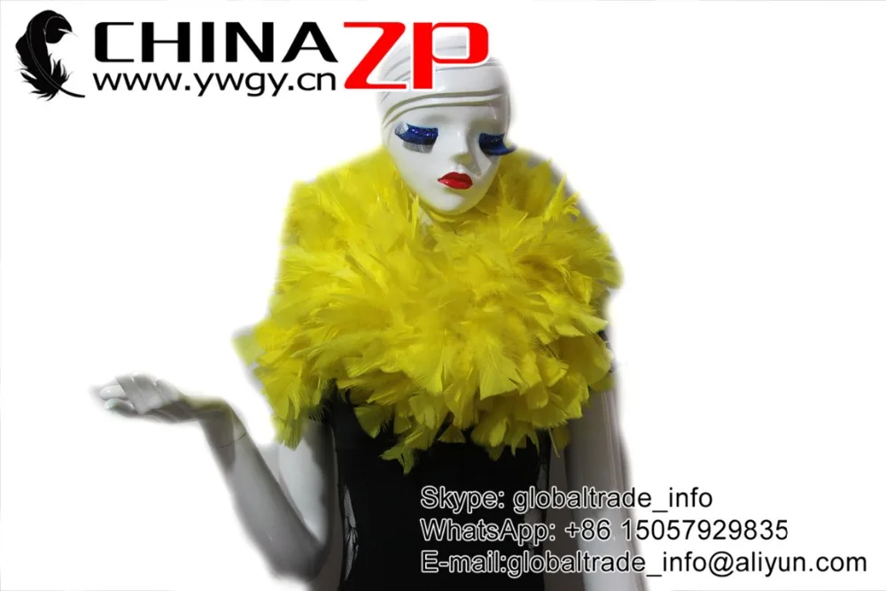 5 yellow Chandelle Feather boa 150g (7)