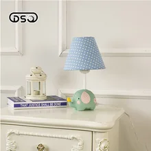 DSQ. пасторальная Скандинавская американская прикроватная лампа для спальни детская настольная лампа с рисунком креативного маленького слона настольная лампа