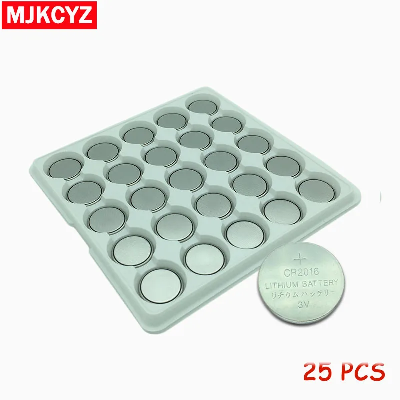 

25PCS/lot CR2016 3V Lithium Battery DL2016 ECR2016 LM2016 BR2016 CR 2016 Button Coin Batteries free shipping